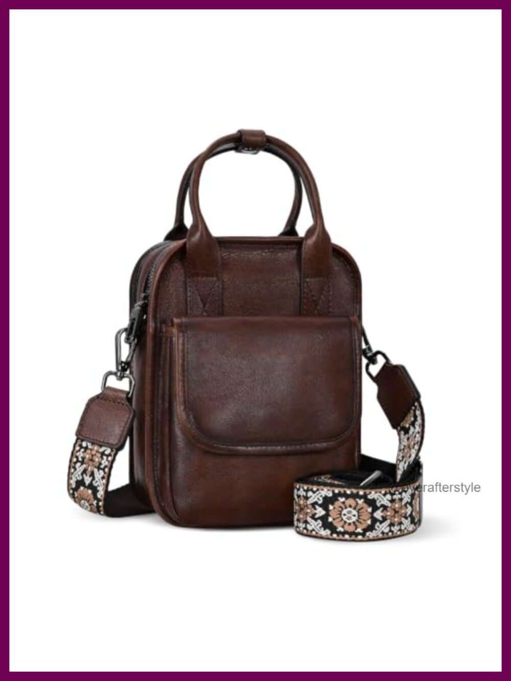 Genuine Leather Crossbody Bag RFID Wallet Purse Adjustable Strap